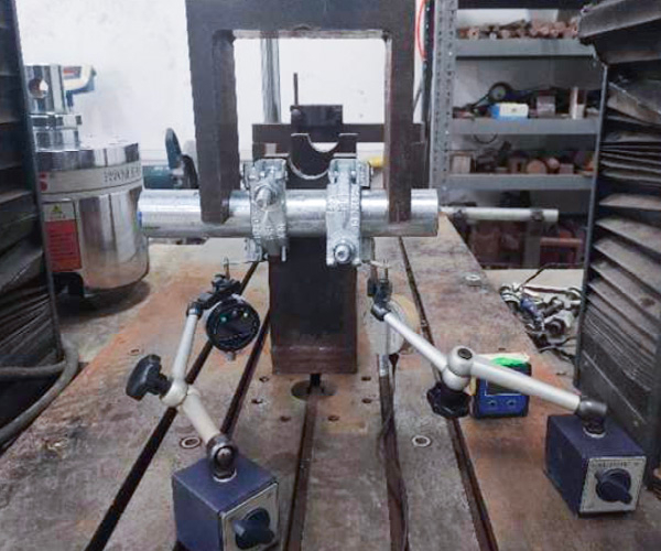  gravlock coupler ในการทดสอบ (ทดสอบสลิปตามหลอด A หน้าแปลน)